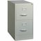 Lorell Fortress Series 2-Drawer Vertical File Cabinet, 15" x 25" x 28.4", Gray LLR60654 - alternate 1